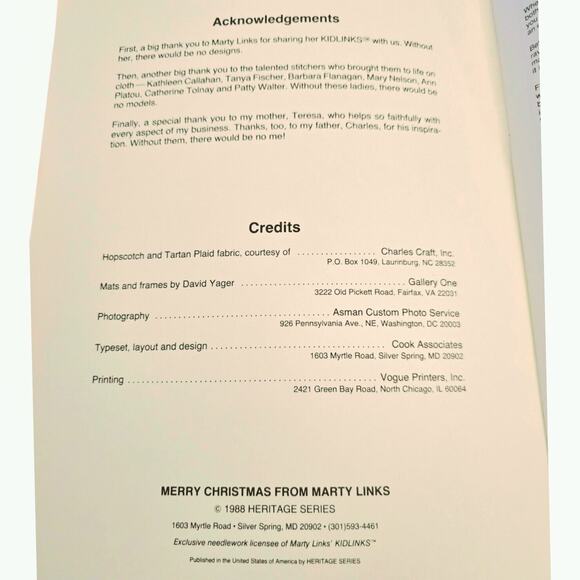 Marty Links Merry Christmas Cross Stitch Pattern Booklet #3027 10 Designs - Picture 3 of 4